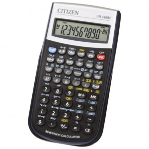 Kalkulator tehnički 10+2mjesta 165 funkcija Citizen SR-260N crni