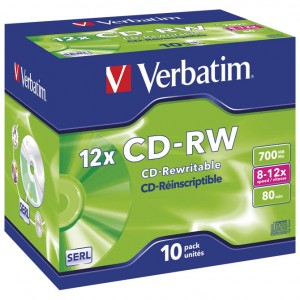 CD-RW 700/80 8x-12x JC Verbatim