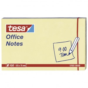 Blok samoljepljiv 125x75mm 100L Office notes Tesa žuti