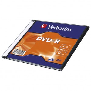 DVD-R 4,7/120 16x slim Mat Silver Verbatim